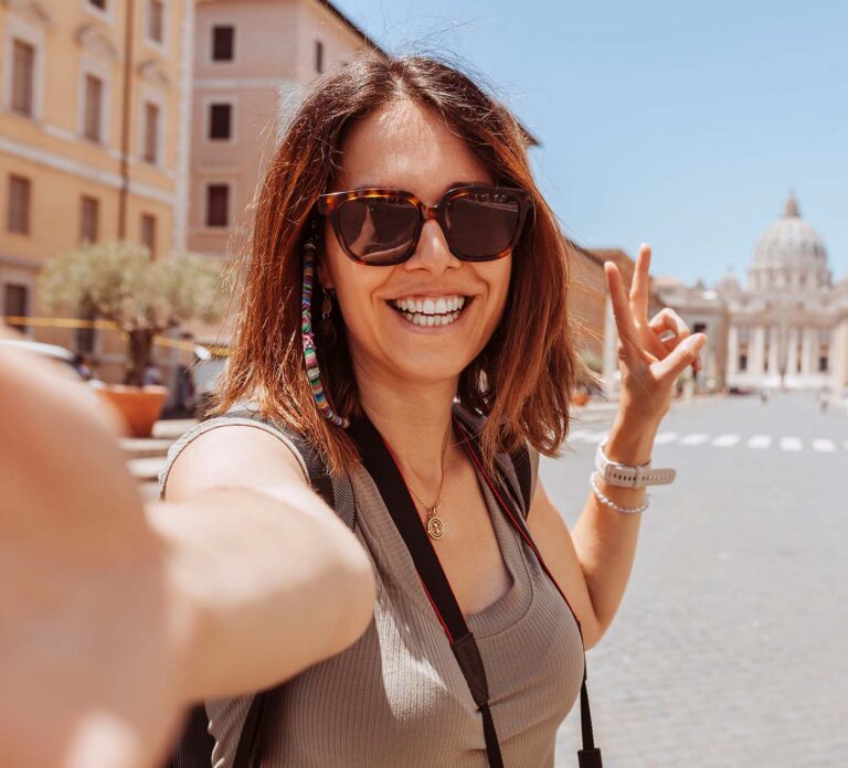 A traveler experiencing the beauty of Vatican City