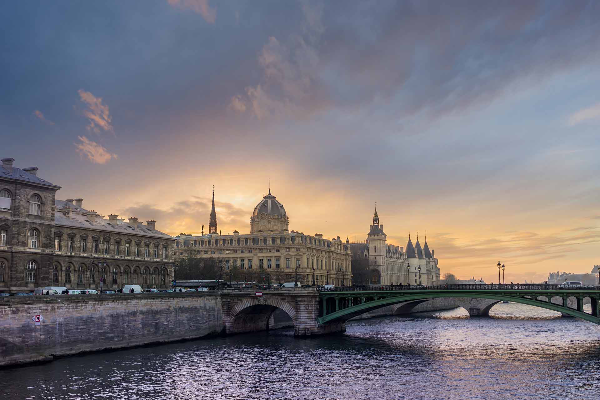 view of paris from the river