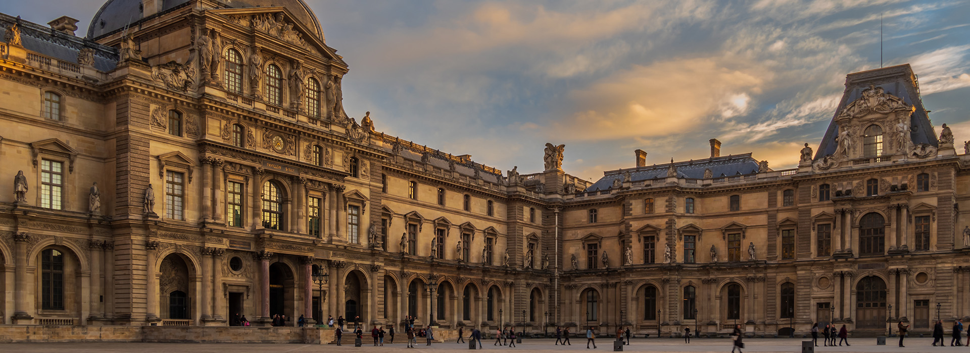 outside of the louvre in paris, france
